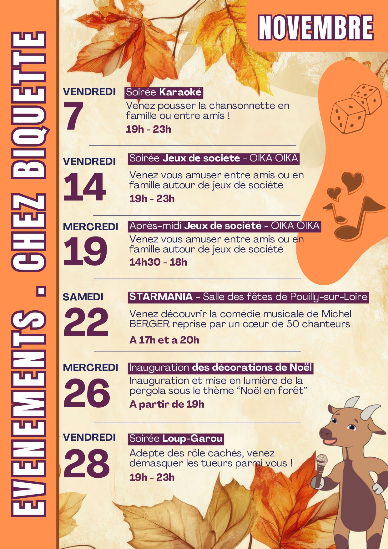 SOIREE NOVEMBRE - AUTOMNE