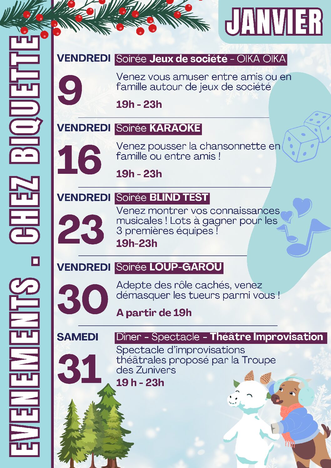 JANVIER SOIREE NOVEMBRE - AUTOMNE